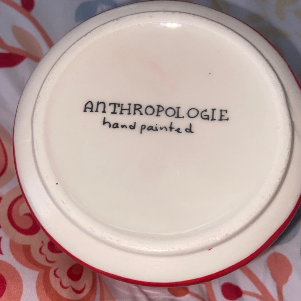 INITIAL J RED MUG Anthropologie EUC (PLEASE READ) - Picture 3 of 4